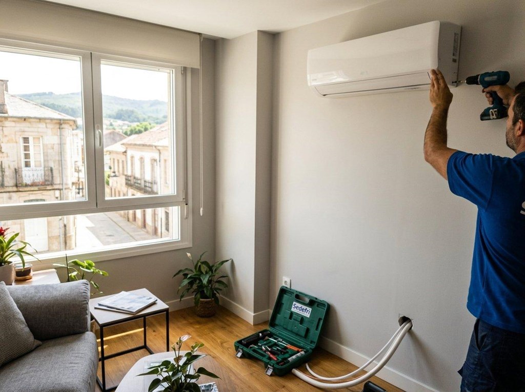 Foto 1 Instalación de aire acondicionado en vivienda en Pontevedra